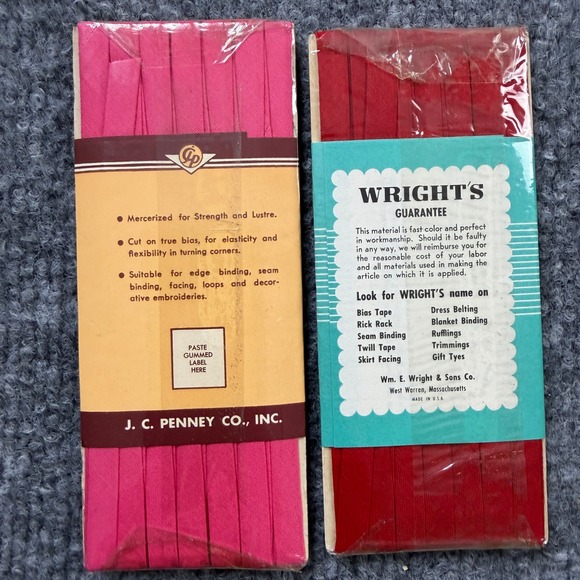 Vintage Assorted Rick Rack Bias Tape Pink Red Yellow Crafting Sewing DIY Trim - Picture 6 of 8